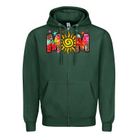 Sports Green summer mom Zipper Hoodie - Zillion Design Studio
