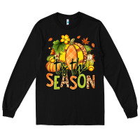 Black Tis' the season Fall Softball Long Sleeve Tee - RanaPortraitStore