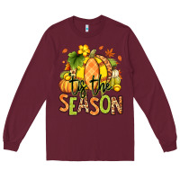 Burgundy Tis' the season Fall Softball Long Sleeve Tee - RanaPortraitStore