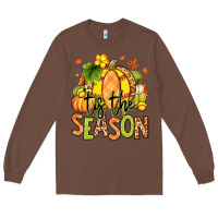 Chestnut Tis' the season Fall Softball Long Sleeve Tee - RanaPortraitStore