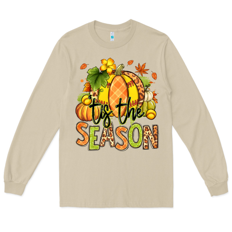 Tis' The Season Fall Softball Long Sleeve Tee by RanaPortraitStore | Teevron