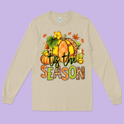 Long Sleeve Tee Tis' the season Fall Softball
