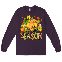 Plum Tis' the season Fall Softball Long Sleeve Tee - RanaPortraitStore