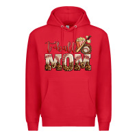 Red t ball mom Premium Hoodie - AdoDesignShop