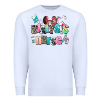 White dialysis nurse Premium Sweatshirt - AdoDesignShop