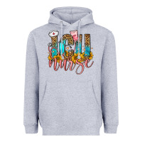Heather Grey icu nurse Heavyweight Hoodie - FaDigitalArtStudio