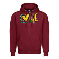 Burgundy love summer lemon Zipper Hoodie - Zillion Design Studio