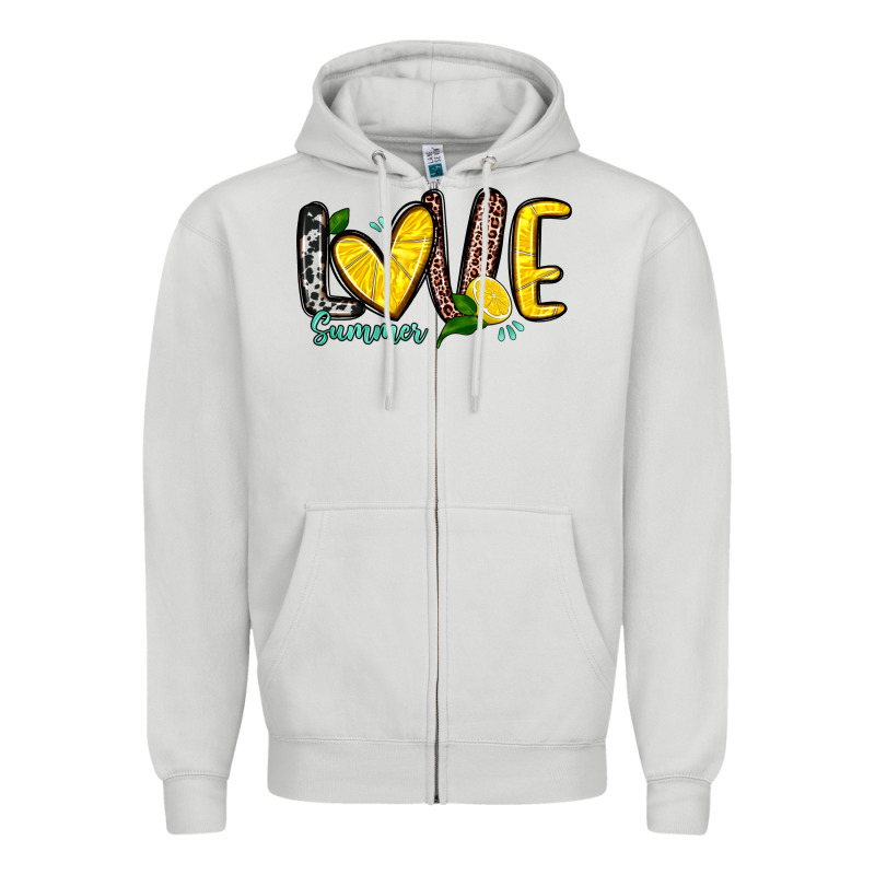Love Summer Lemon Zipper Hoodie by Zillion Design Studio | Teevron