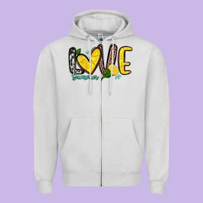 Love Summer Lemon Zipper Hoodie Designed By Zillion Design Studio