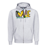 Heather Grey love summer lemon Zipper Hoodie - Zillion Design Studio