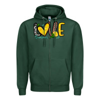 Sports Green love summer lemon Zipper Hoodie - Zillion Design Studio