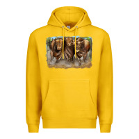 Lemon 3 red angus bulls Premium Hoodie - LillyAllenDesigns