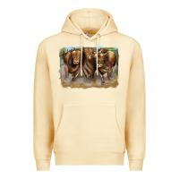 Pina Colada 3 red angus bulls Premium Hoodie - LillyAllenDesigns