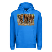 True Royal 3 red angus bulls Premium Hoodie - LillyAllenDesigns