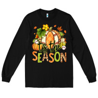 Black Tis' the season Fall American Football Long Sleeve Tee - RanaPortraitStore