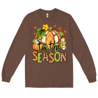 Chestnut Tis' the season Fall American Football Long Sleeve Tee - RanaPortraitStore