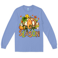 Colony Blue Tis' the season Fall American Football Long Sleeve Tee - RanaPortraitStore