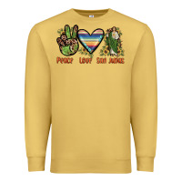 Antique Gold peace love san judas Premium Sweatshirt - JahusDesignShop