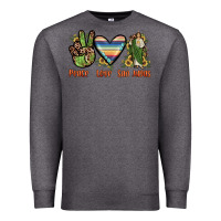 Charcoal Heather peace love san judas Premium Sweatshirt - JahusDesignShop