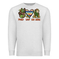 Oatmeal Heather peace love san judas Premium Sweatshirt - JahusDesignShop