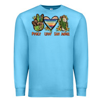 Ocean Blue peace love san judas Premium Sweatshirt - JahusDesignShop