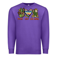 Purple peace love san judas Premium Sweatshirt - JahusDesignShop