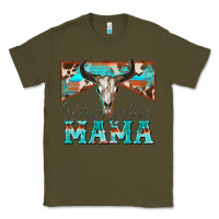 Army Green wranglin mama Classic Tee - Zillion Design Studio