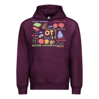 Mauve Wine biliteral coordintiom Urban Hoodie - MaliasSmallBusiness