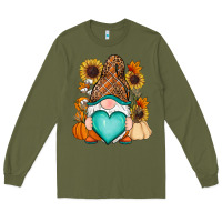 Army Green Western Fall gnome Long Sleeve Tee - RanaPortraitStore