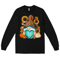 Black Western Fall gnome Long Sleeve Tee - RanaPortraitStore