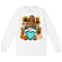 White Western Fall gnome Long Sleeve Tee - RanaPortraitStore