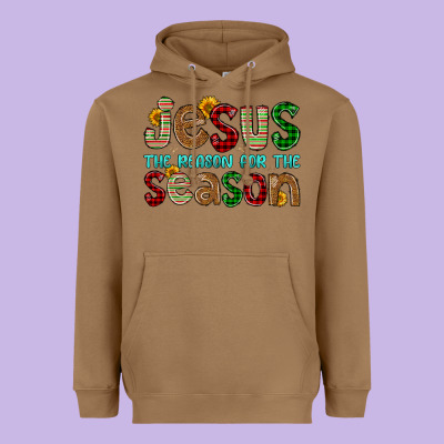 Jesus The Reason For The Season Heavyweight Hoodie Designed By Fadigitalartstudio