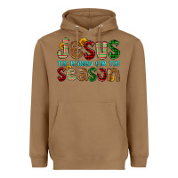 Toasted Coconut jesus the reason for the season Heavyweight Hoodie - FaDigitalArtStudio