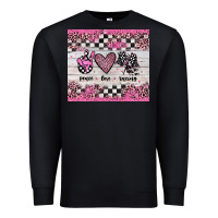 Black peace love racing Premium Sweatshirt - JahusDesignShop