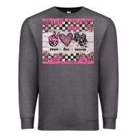 Charcoal Heather peace love racing Premium Sweatshirt - JahusDesignShop