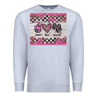 Heather Grey peace love racing Premium Sweatshirt - JahusDesignShop