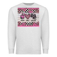 Oatmeal Heather peace love racing Premium Sweatshirt - JahusDesignShop