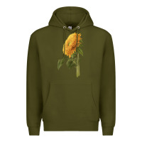 Army Green teddy bear sunflower Premium Hoodie - LillyAllenDesigns