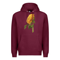Burgundy teddy bear sunflower Premium Hoodie - LillyAllenDesigns