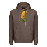Coffee teddy bear sunflower Premium Hoodie - LillyAllenDesigns