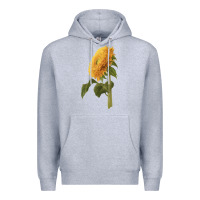 Heather Grey teddy bear sunflower Premium Hoodie - LillyAllenDesigns