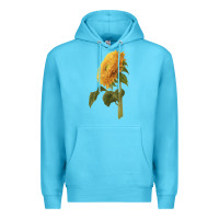 Ocean Blue teddy bear sunflower Premium Hoodie - LillyAllenDesigns