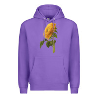 Purple teddy bear sunflower Premium Hoodie - LillyAllenDesigns