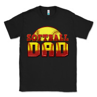 Black softball dad Classic Tee - Zillion Design Studio