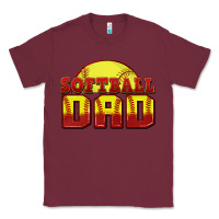 Burgundy softball dad Classic Tee - Zillion Design Studio
