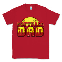Red softball dad Classic Tee - Zillion Design Studio