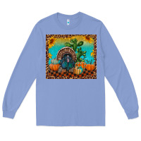 Colony Blue Western Fall Thanksgiving Turkey Long Sleeve Tee - RanaPortraitStore