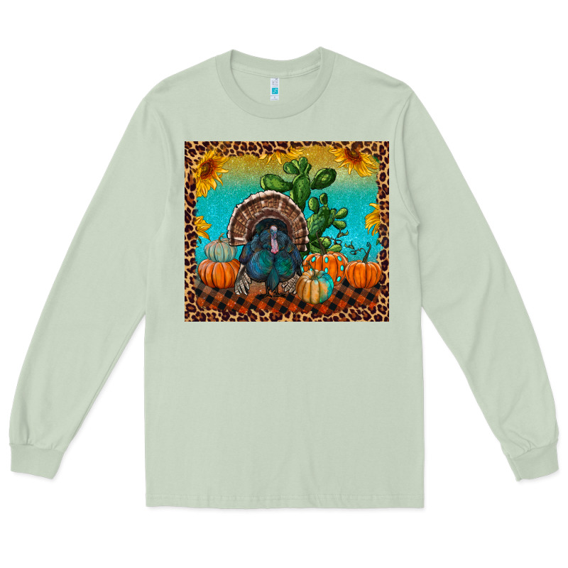Western Fall Thanksgiving Turkey Long Sleeve Tee by RanaPortraitStore | Teevron