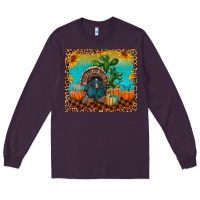 Plum Western Fall Thanksgiving Turkey Long Sleeve Tee - RanaPortraitStore