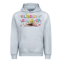 Heather Grey library grown up Urban Hoodie - MaliasSmallBusiness